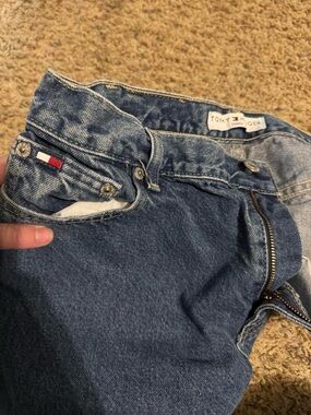 Tommy Hilfiger Medium Blue Denim Jeans with Flag Detail